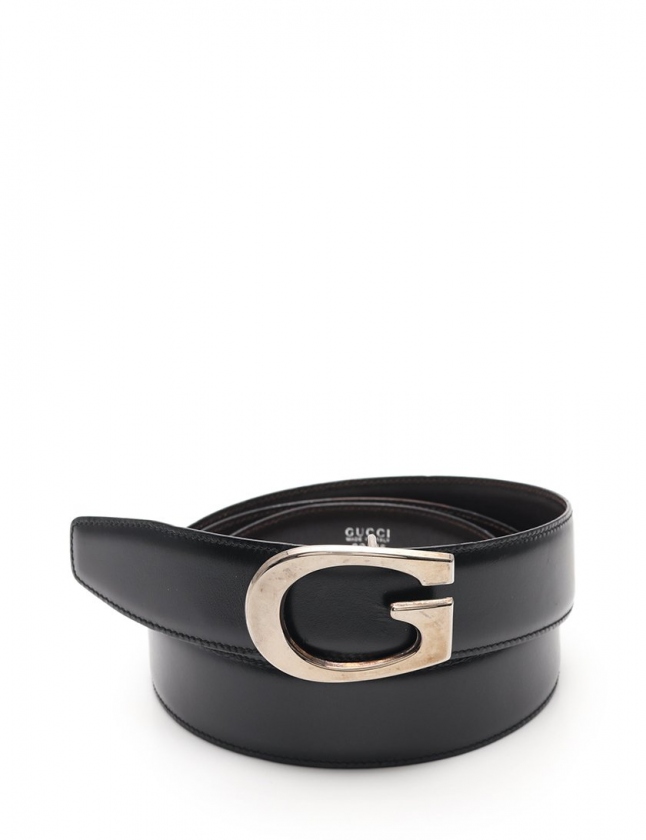 グッチ GUCCI ベルト 革ベルト 黒 小物 レザー 036 394 0956 メンズ  