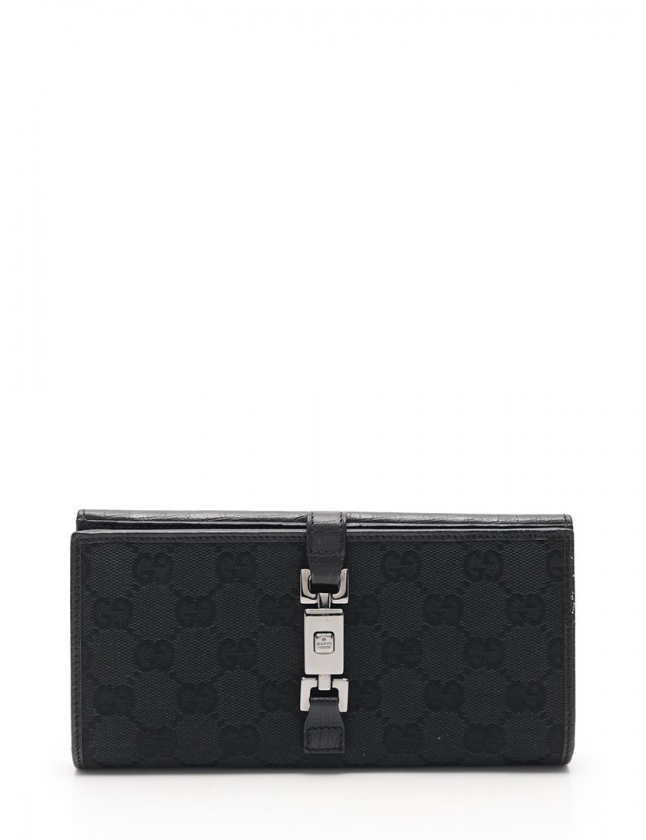グッチ GUCCI 財布 ジャッキー GGキャンバス 黒 小物 キャンバス