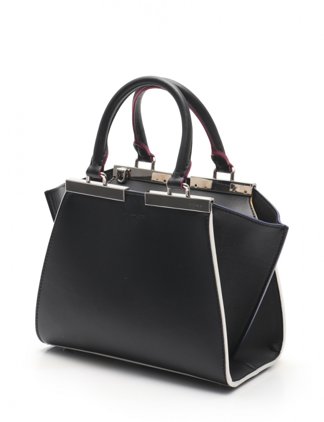 FENDI フェンディ トロワジュール 2WAY バッグ ブラック 楽天市場】【超美品】 フェンディ トロワジュール カーフレザー