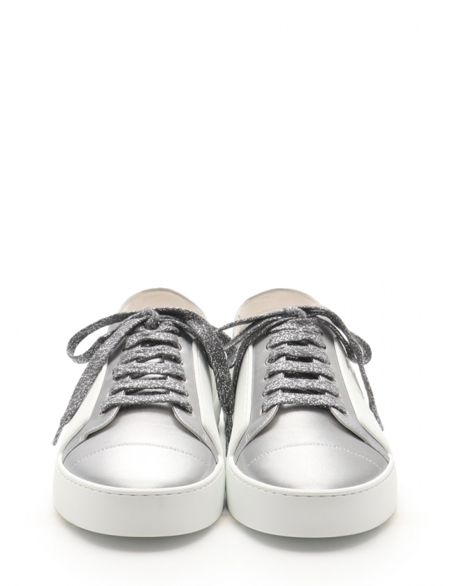 CHANEL シルバースニーカー メンズ26.5cm ココマーク シャネル