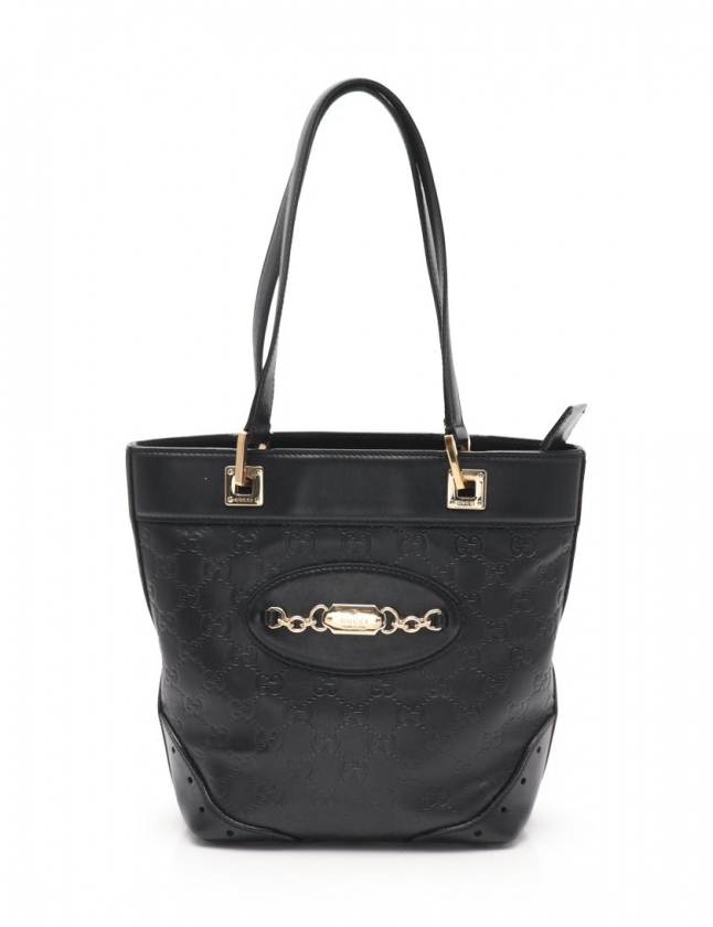 グッチ GUCCI トートバッグ GGキャンバス ホースビット 黒