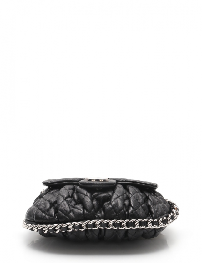 CHANEL 黒 レザー バッグ 廃盤ヴィンテージバッグ シャネル 黒 WOC レザーバッグ ショルダー