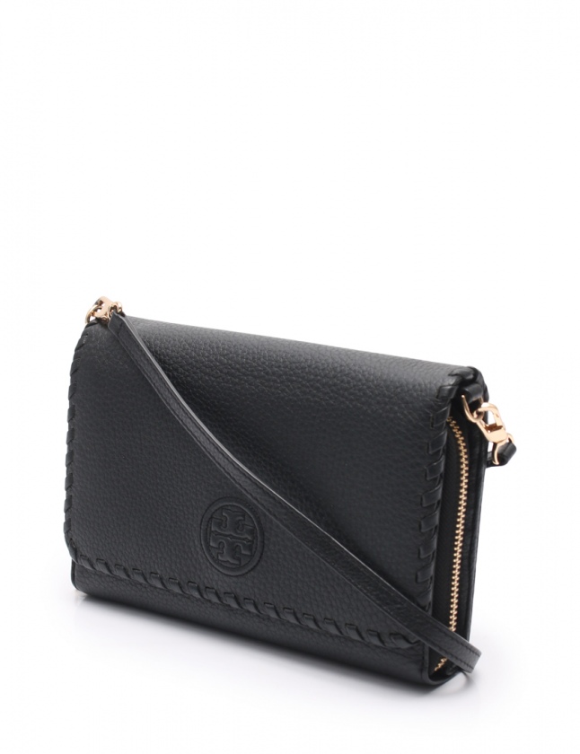 トリーバーチ TORY BURCH ショルダーウォレット 黒 小物 レザー 46177  