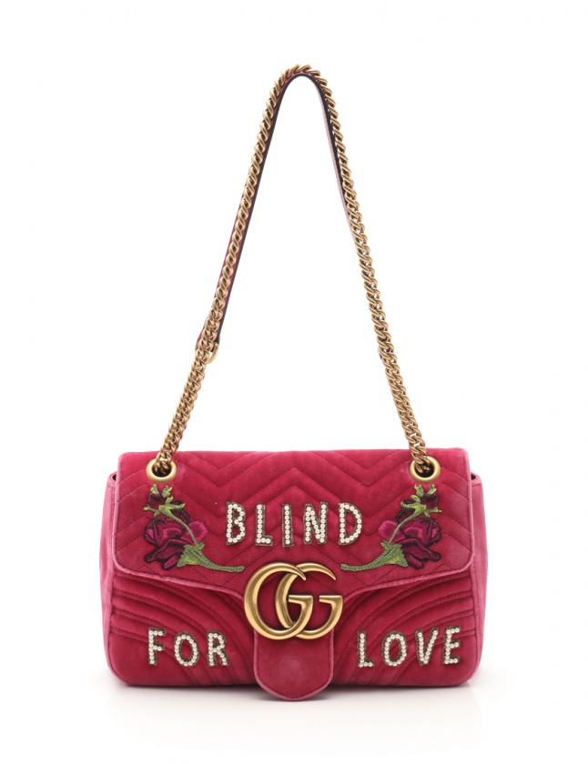 グッチ GUCCI チェーンショルダーバッグ GGマーモント ミディアム  