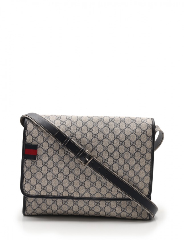 グッチ GUCCI ショルダーバッグ GGプラス アイボリー ダークネイビー