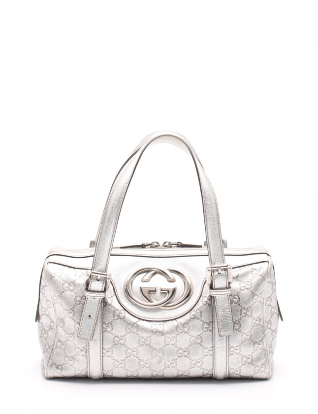 GUCCI グッチシマ ミニボストンバッグ インターロッキングG
