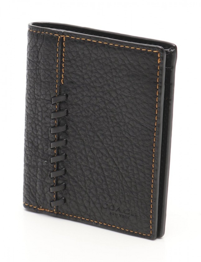 コーチ COACH 二つ折り財布 黒 小物 レザー 59282 メンズ 114