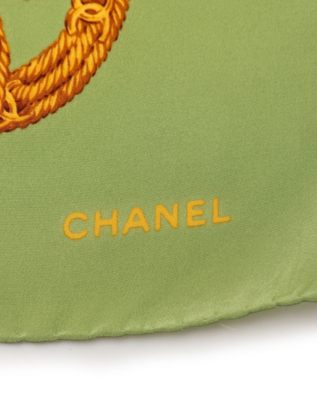 シャネル CHANEL スカーフ ココマーク 黄色 マルチカラー 小物
