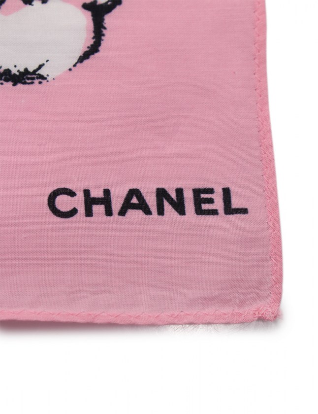 CHANEL シャネルコットンスカーフ ピンク シャネル CHANEL スカーフ ピンク マルチカラー 小物 コットン