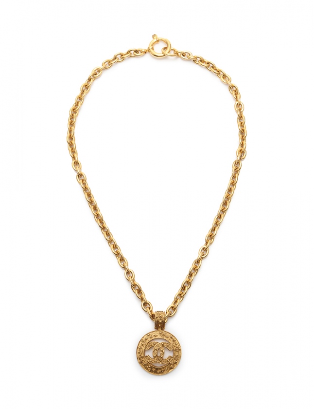 シャネル CHANEL ロングチェーンネックレス ココマーク ゴールド 