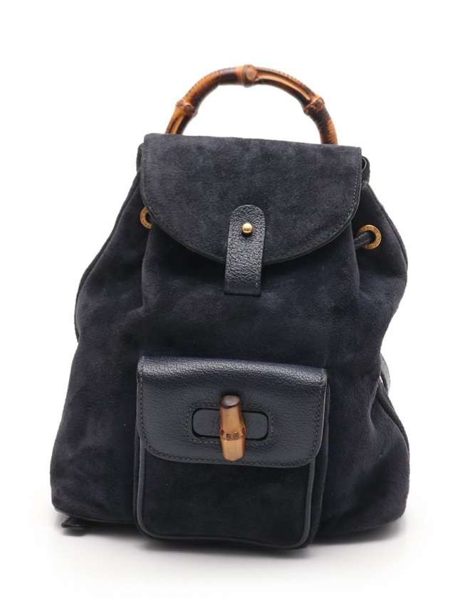 グッチ GUCCI バックパック リュック バンブー ネイビー 003 1956 0030 