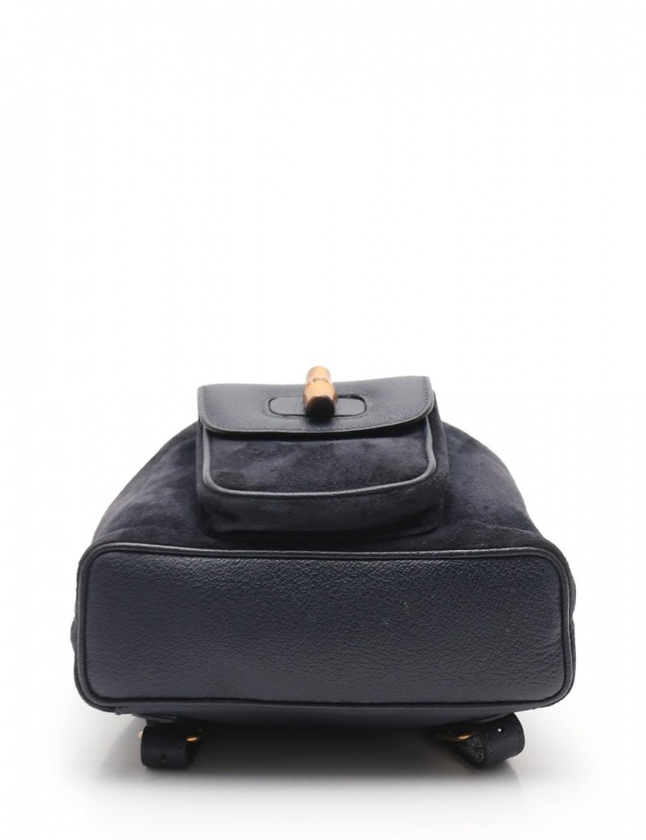 グッチ GUCCI バックパック リュック バンブー ネイビー 003