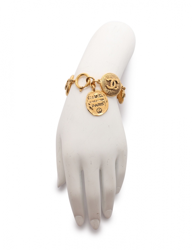 CHANEL/シャネル ゴールド ヴィンテージ ブレスレット i_114 中古・古着通販】CHANEL (シャネル) ヴィンテージコイン