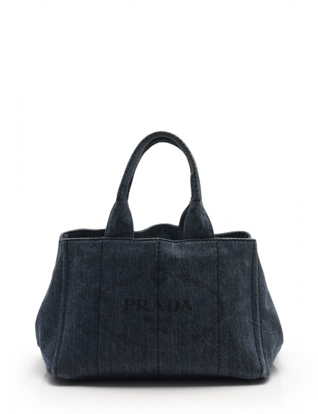 プラダ PRADA トートバッグ カナパ ネイビー B1877B デニム DENIM