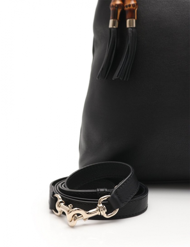 グッチ GUCCI トートバッグ ショルダーバッグ バンブー 黒 365345