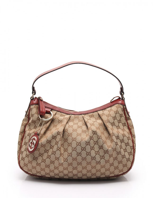 グッチ GUCCI ワンショルダーバッグ スーキー GGキャンバス ベージュ 