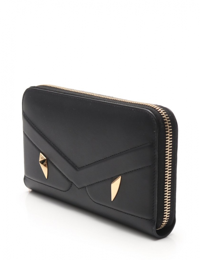 フェンディ FENDI ラウンドファスナー長財布 モンスター バグズ アイ  