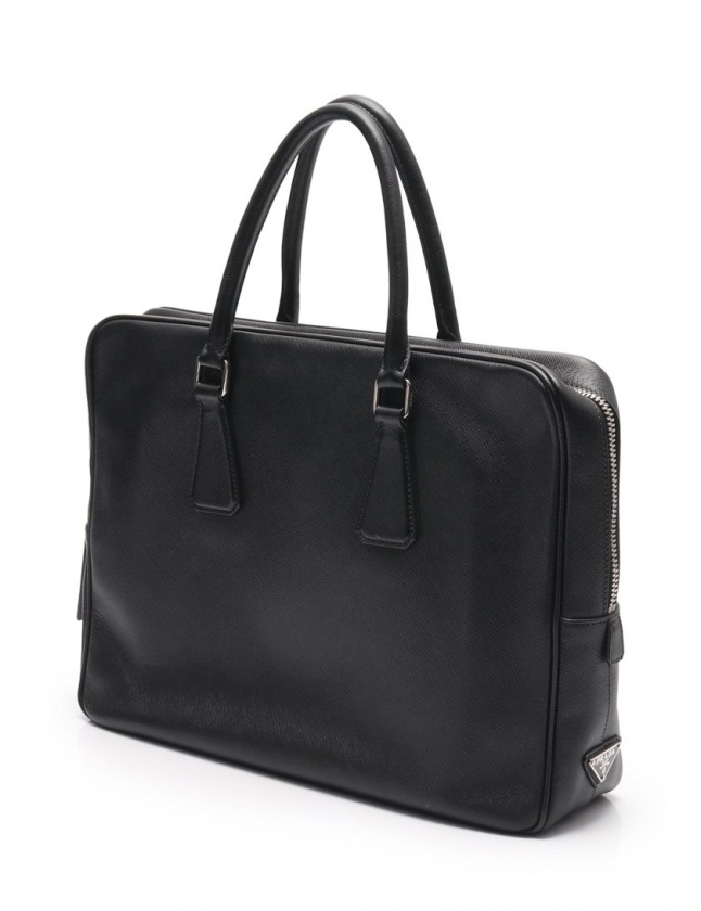 プラダ PRADA ビジネスバッグ ブリーフケース 黒 VS0305 サフィアーノ 