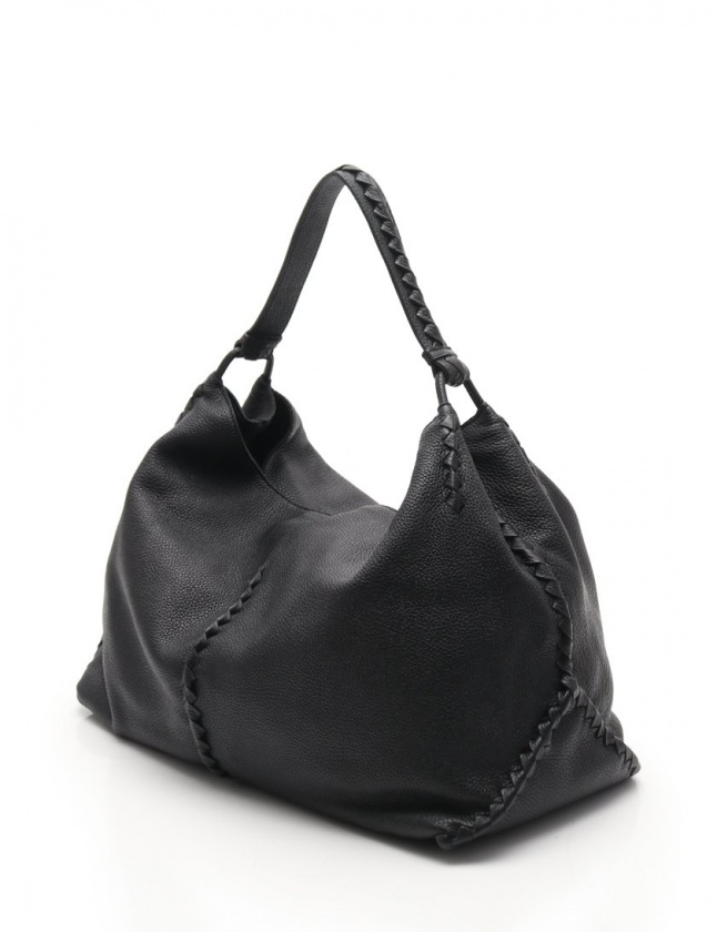 ボッテガヴェネタ BOTTEGA VENETA ショルダーバッグ 黒 レザー  