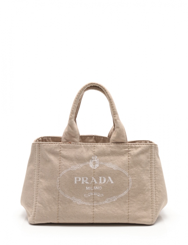 プラダ PRADA トートバッグ カナパ ライトベージュ B1877B デニム 