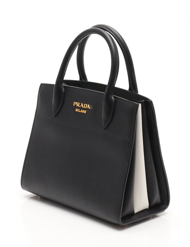 プラダ PRADA ハンドバッグ ショルダーバッグ 黒 白 1BA071