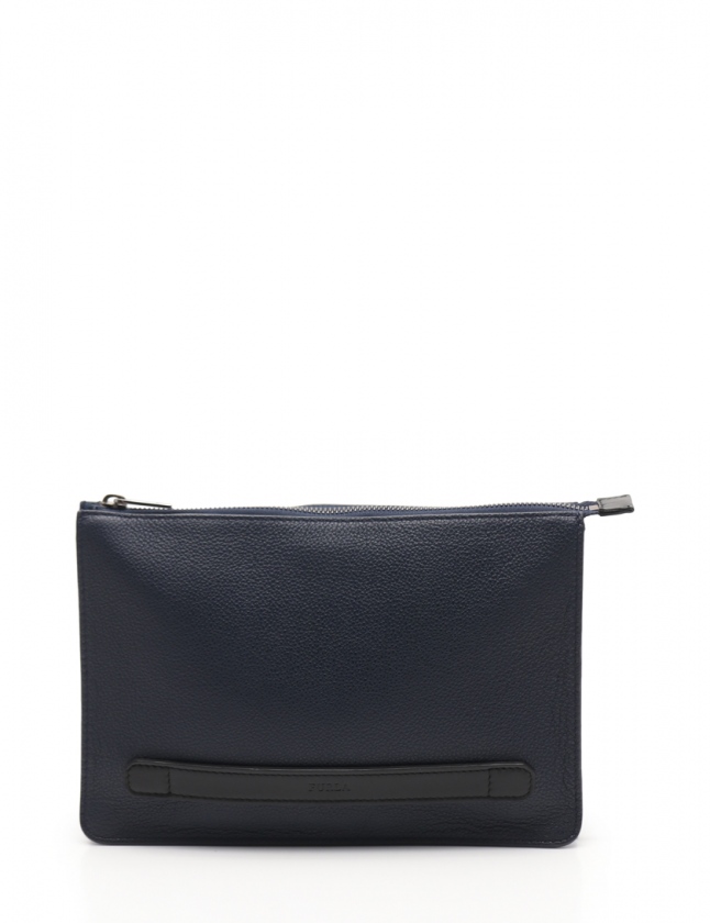 フルラ FURLA クラッチバッグ ネイビー レザー FURLA MAN ULISSE 
