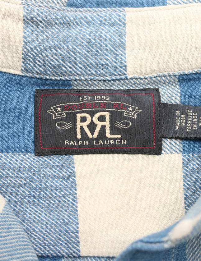 ダブルアールエル RRL シャツ 水色 アイボリー SP トップス 長袖