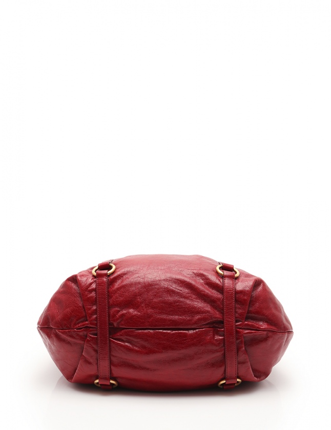 ミュウミュウ miumiu ハンドバッグ ショルダーバッグ 赤 レザー 2WAY