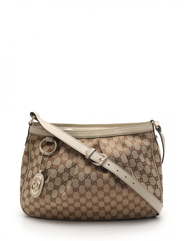 グッチ GUCCI ショルダーバッグ スーキー GGキャンバス ベージュ 