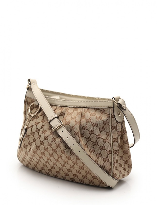 グッチ GUCCI ショルダーバッグ スーキー GGキャンバス ベージュ