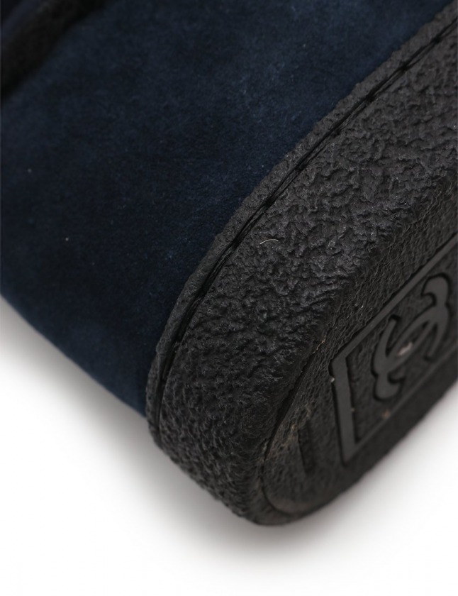 シャネル CHANEL ロングブーツ マトラッセ ココマーク ネイビー 36