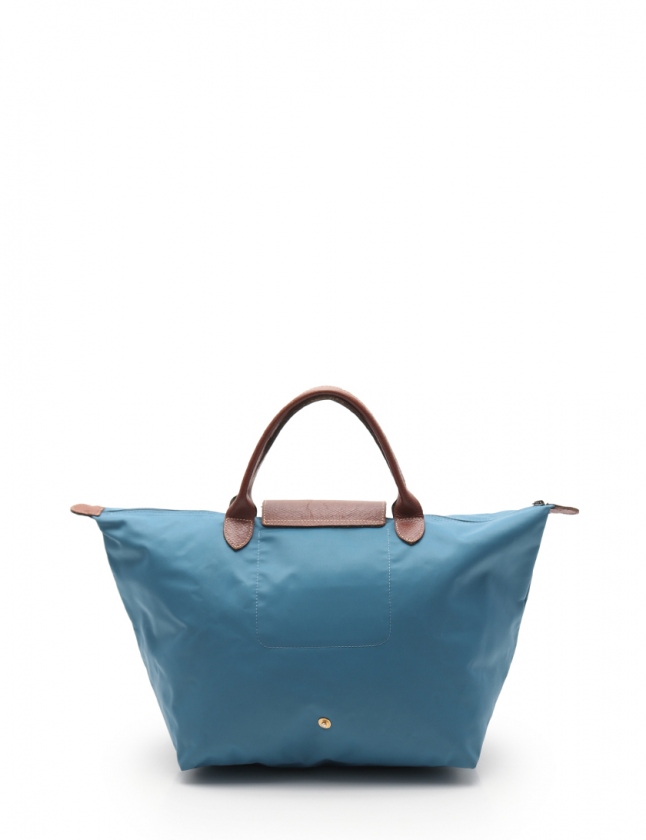 ロンシャン LONGCHAMP トートバッグ ル プリアージュ 青 茶 1623