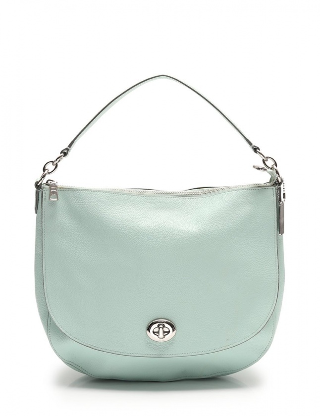 コーチ COACH ショルダーバッグ ペブルレザー ターンロックホーボー 