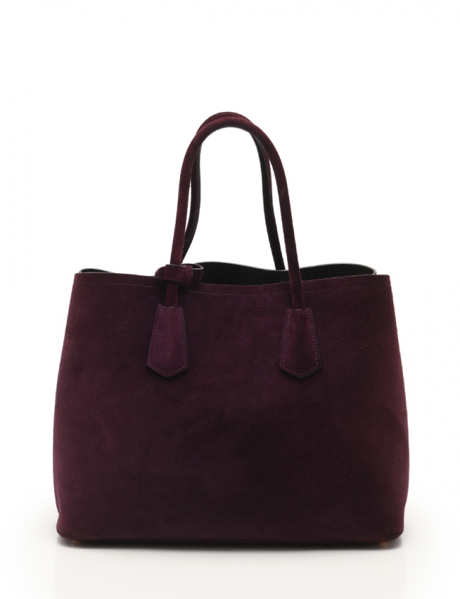 プラダ PRADA トートバッグ ショルダーバッグ 紫 B2756T スエード 