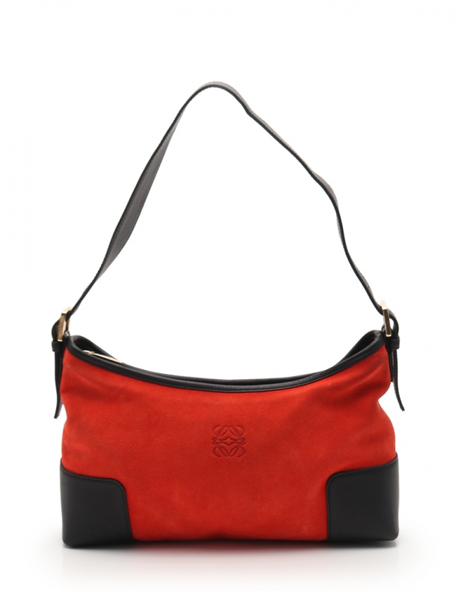 ロエベ 黒 赤 本物 ロエベ ショルダーバッグ メンズ レディース