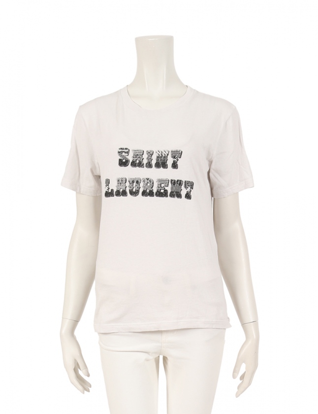 サンローラン パリ SAINT LAURENT PARIS Tシャツ ロゴプリント ライト  