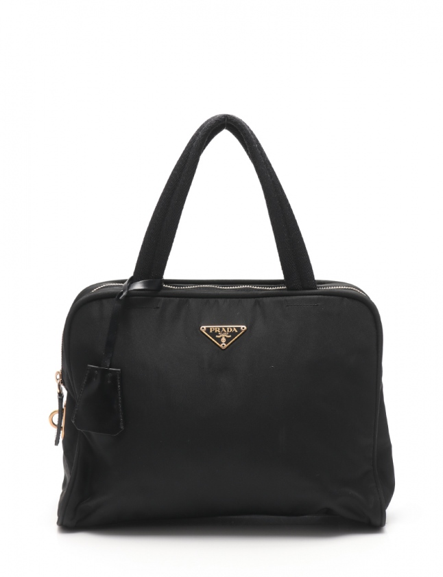 プラダ 美品 黒 ナイロン ハンドバッグ 中型 Prada カバン バッグ PRADA(プラダ) ハンドバッグ - 黒 ナイロン