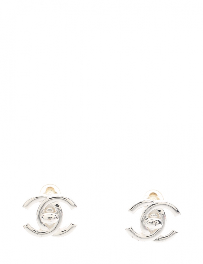 CHANEL イヤリング ココマーク シルバー 97P CHANEL シャネル スイングイヤリング ココマーク ターンロック