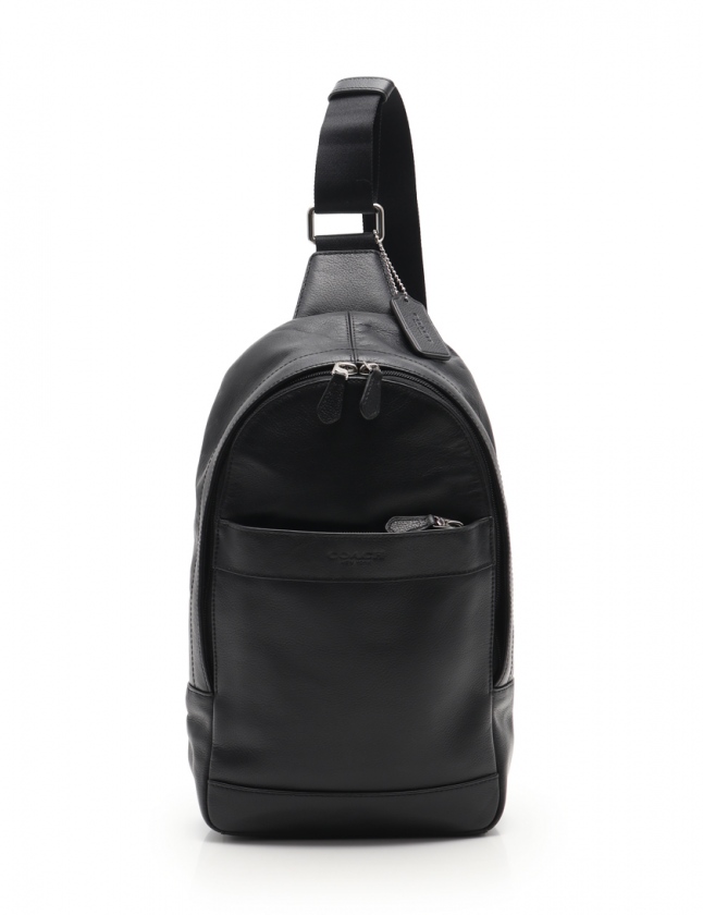 コーチ COACH ボディバッグ チャールズ 黒 F54770 レザー メンズ 114  