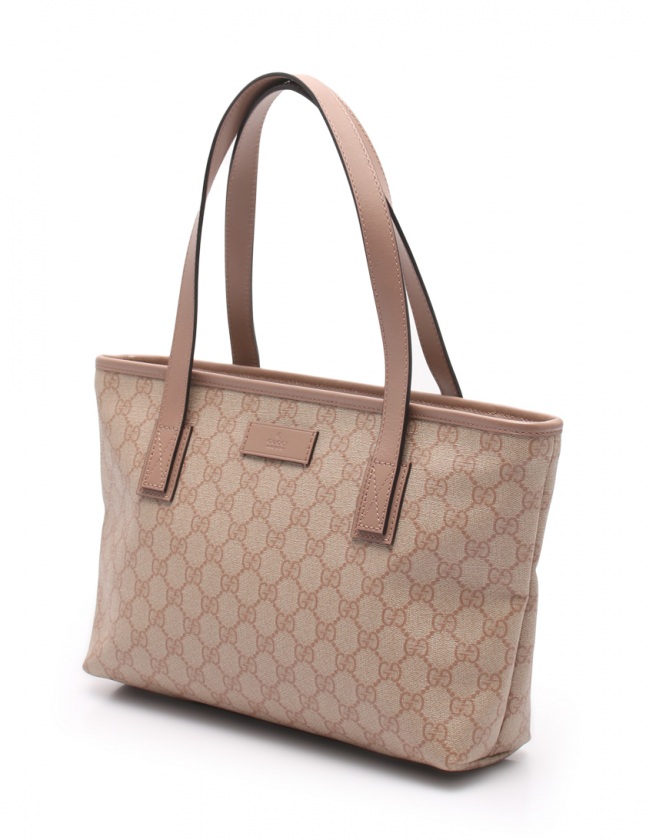 グッチ GUCCI トートバッグ GGスプリーム ベージュ ピンクベージュ  