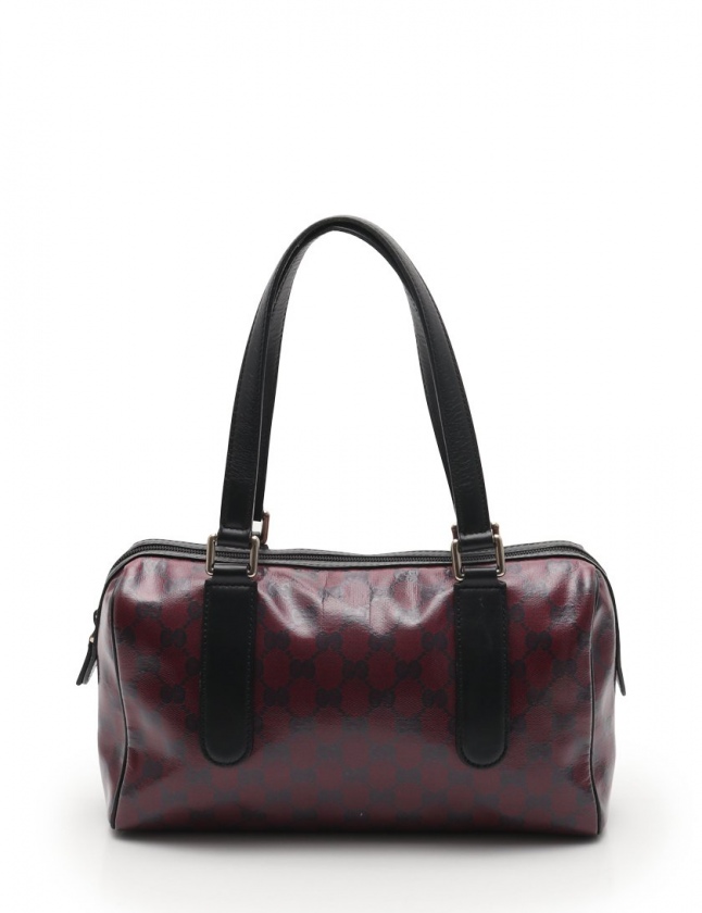 グッチ GUCCI ハンドバッグ GGクリスタル ミニボストンバッグ 赤 黒  