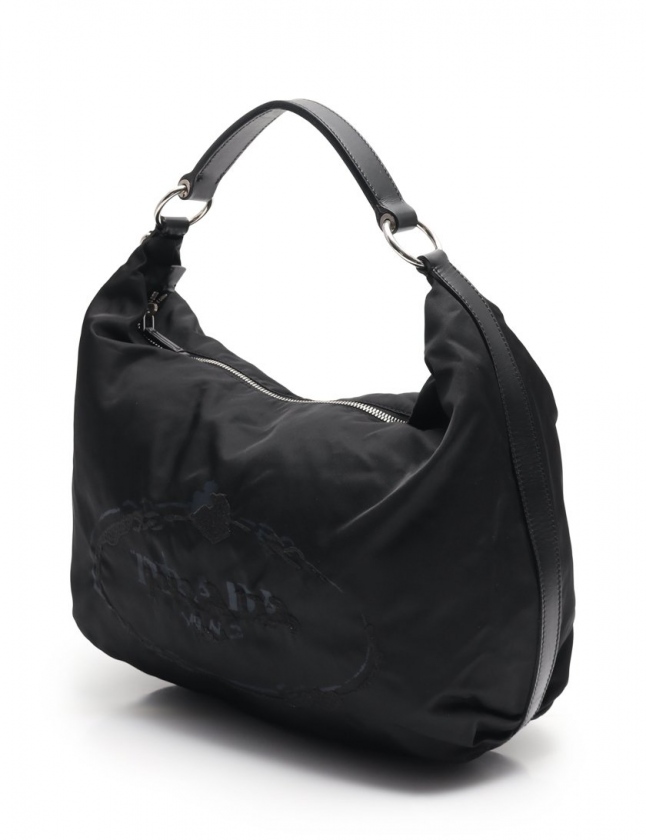 プラダ PRADA ワンショルダーバッグ 黒 ナイロン レザー