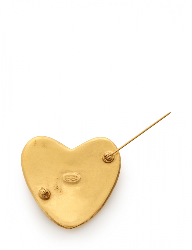 シャネル CHANEL ブローチ ココマーク ゴールド アクセサリー ハート