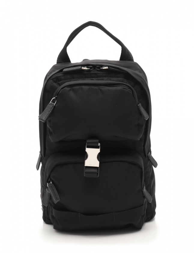 プラダ PRADA ボディバッグ バックパック 黒 2VZ013 ナイロン レザー