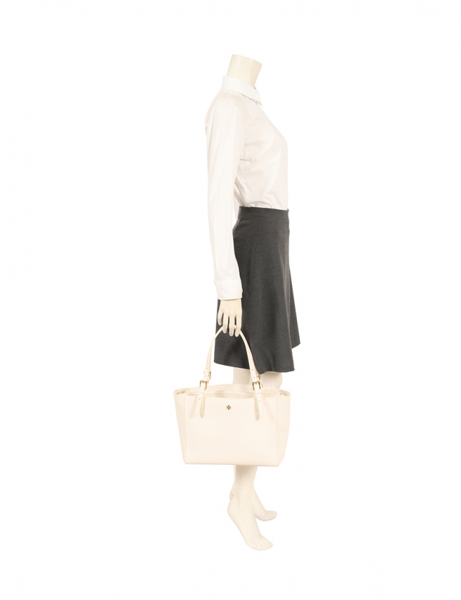 トリーバーチ TORY BURCH トートバッグ 白 レザー YORK SMALL