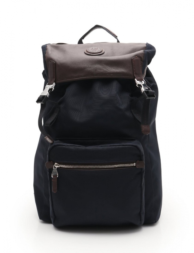 ダンヒル Dunhill バックパック Guardsman ガーズマン リュック ネイビー 茶 ナイロン レザー メンズ 114 ベクトルパーク