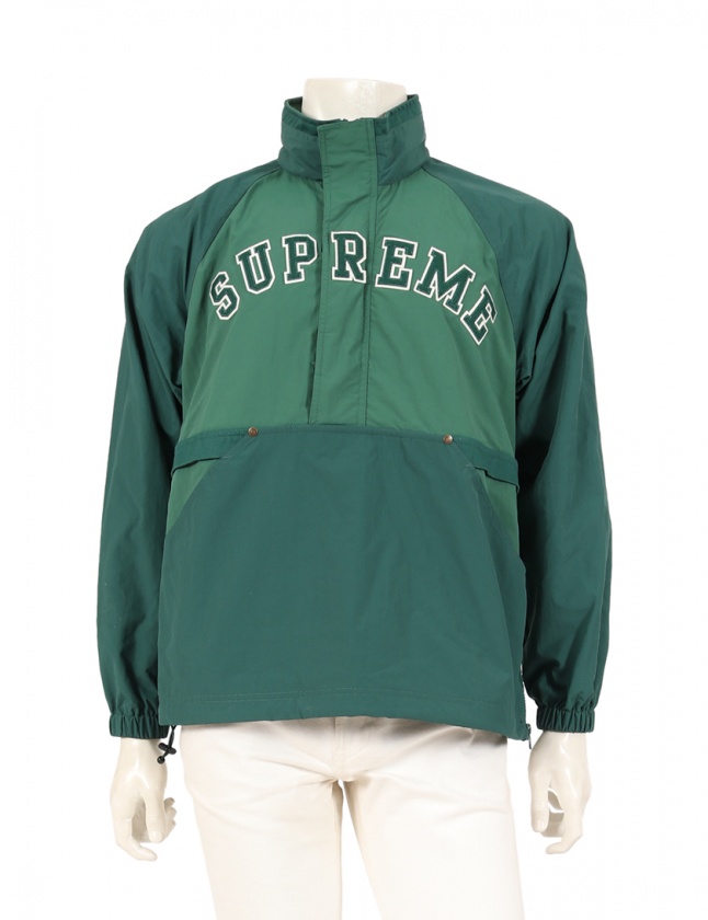 シュプリーム SUPREME ハーフジップジャケット アノラック 緑 S  