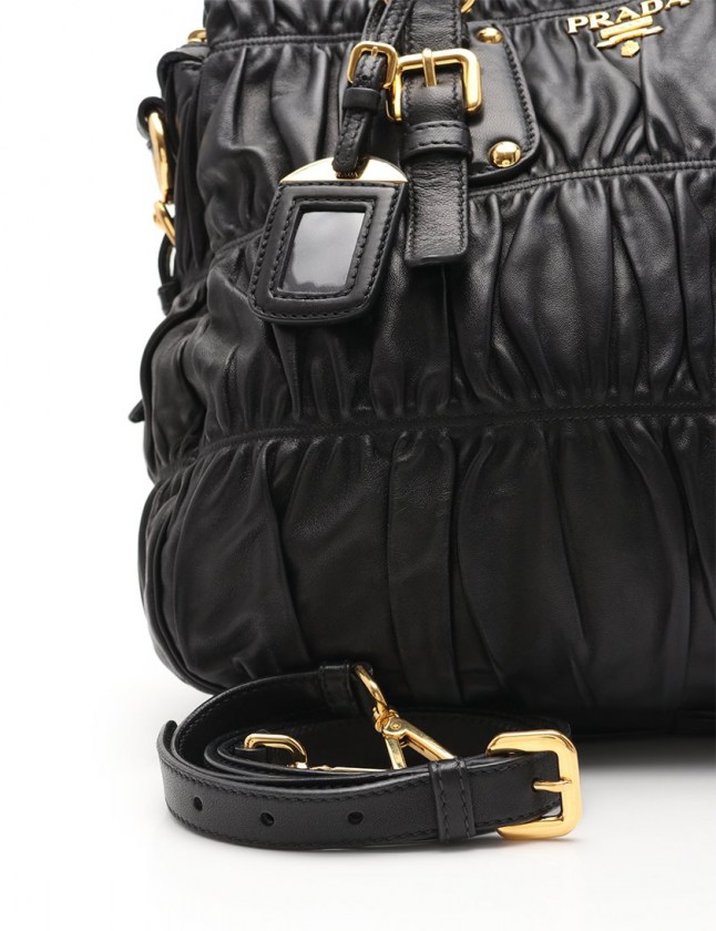 PRADA ハンドバッグ/ショルダーバック　NAPPA GAUFRE　NERO PRADA ハンドバッグ/ショルダーバッグNAPPA GAUFRE NERO