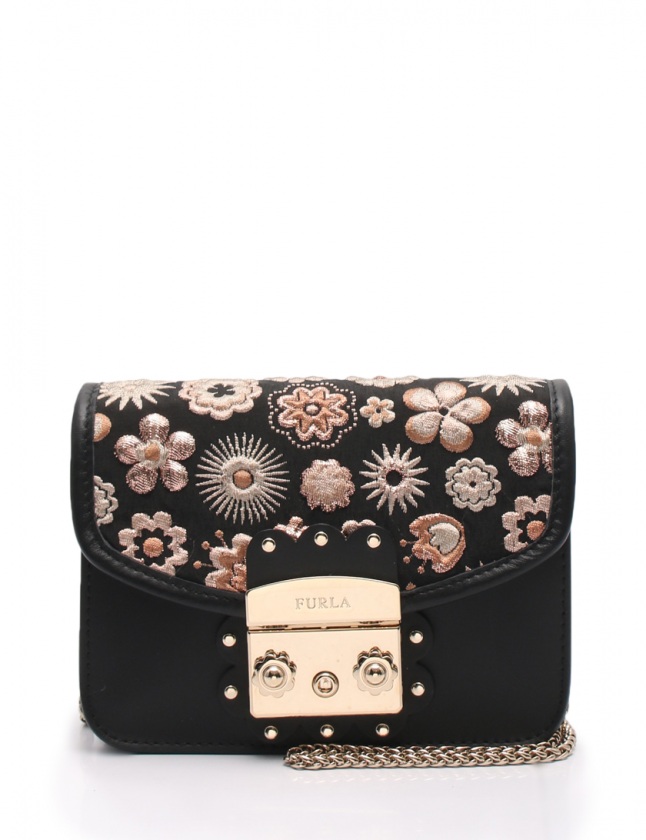 フルラ FURLA チェーンショルダーバッグ メトロポリス アラベスク 刺繍 
