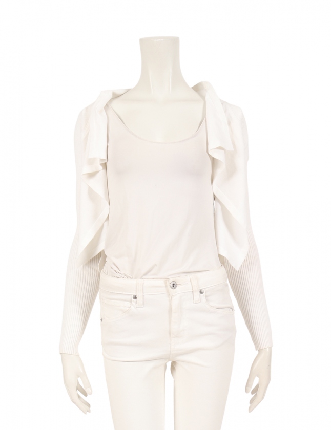 フォクシーニューヨーク FOXEY NEW YORK カーディガン 白 38 トップス 